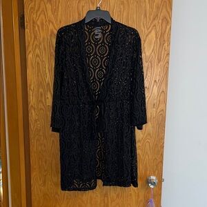 Catalina Black Lace Robe